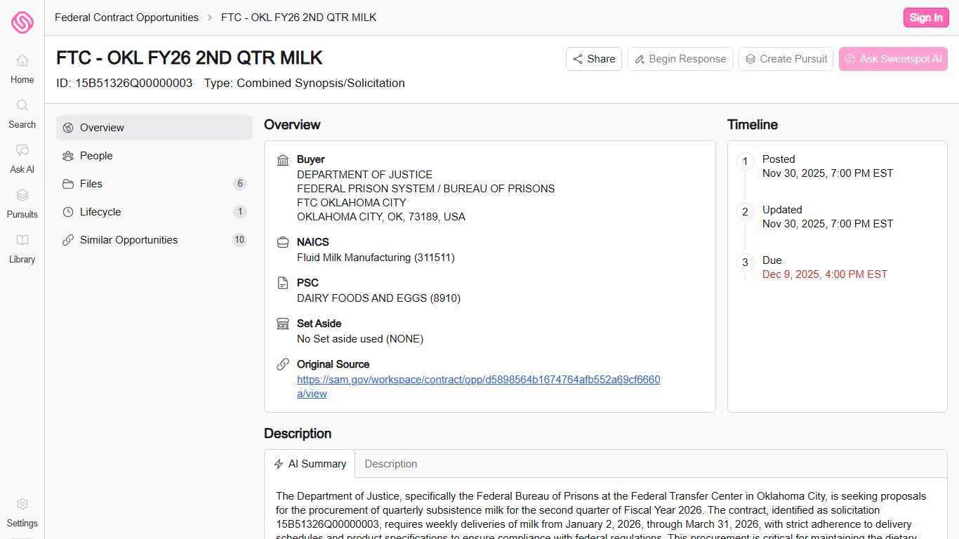 FTC - OKL FY26 2ND QTR MILK